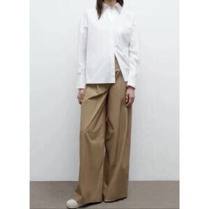 TWP Didi Pleated Wide-leg Khaki Pant NWOT Size 6